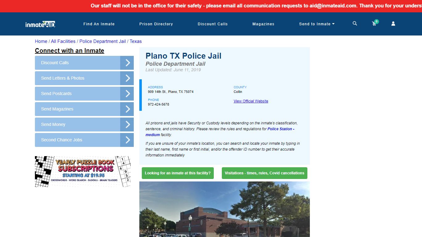 Plano TX Police Jail & Inmate Search - Plano, TX